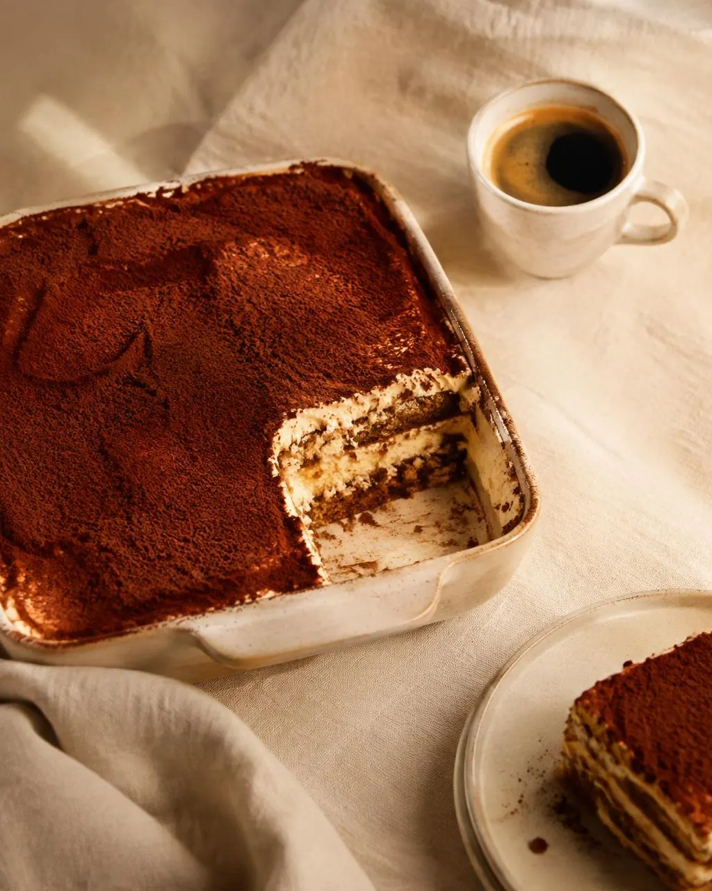Tiramisu maison et espresso